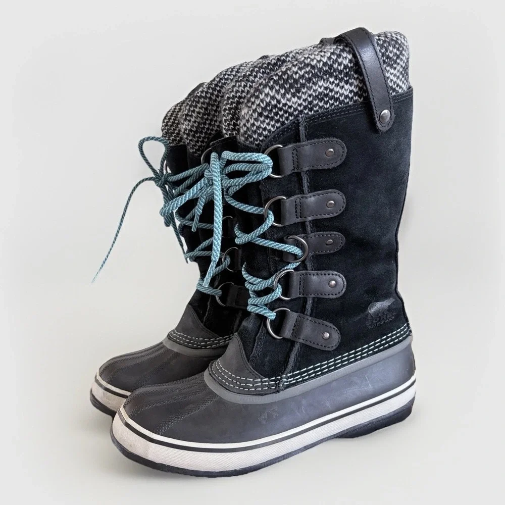 Sorel Joan Of Arctic Knit‎ II Boots Winter Snow Ski Waterproof Sz 7 Women